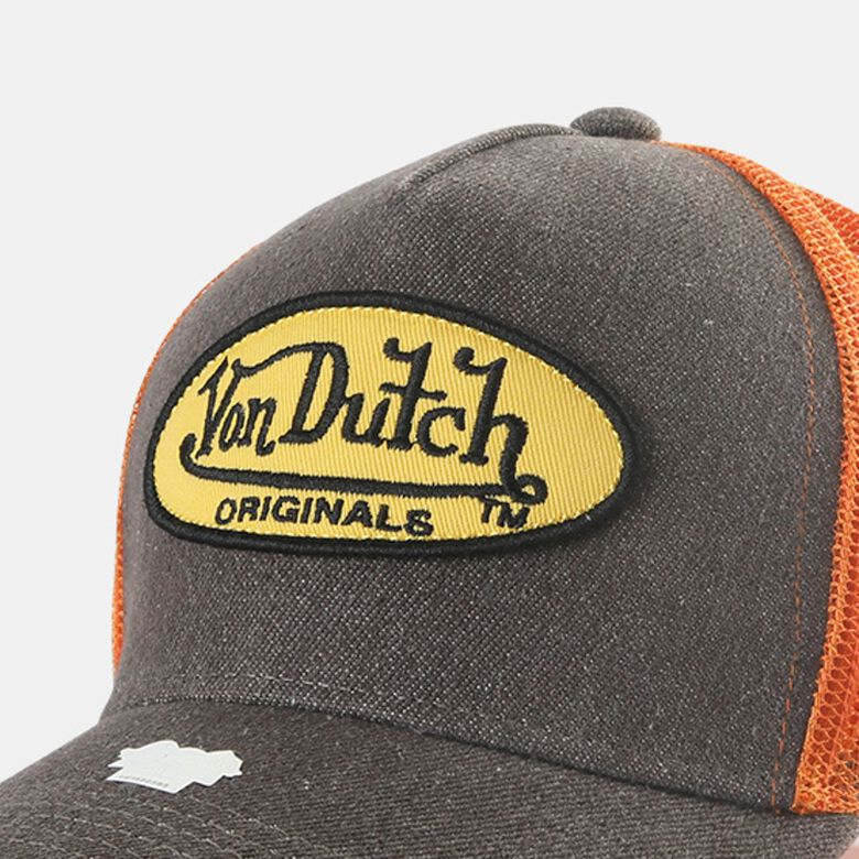 80% reduziert Von Dutch Originals -Trucker Boston Cap, denim/orange F0817666-01143 Kaufen Online